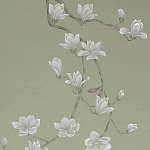 Обои ручная роспись Magnolia Canopy Colourway SC-287 on Aquamarine slub silk варинант исполнения - 1 | Loft Concept в Грозном