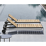 Шезлонг на металлическом каркасе с регулируемой спинкой GUELL Sunbed варинант исполнения - 3 | Loft Concept в Грозном