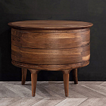 Прикроватный столик из дерева с 2-мя ящиками Moon Walnut Furniture варинант исполнения - 8 | Loft Concept в Грозном