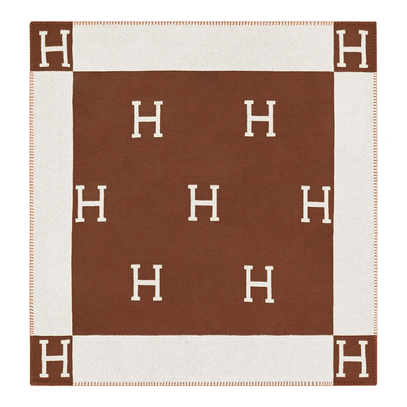 Плед Hermes Avalon Plaid Coffee Коричневый Бежевый Плед Hermes Avalon Plaid Coffee Коричневый Бежевый в Грозном | Loft Concept