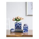Ваза с крышкой в китайском стиле Oriental Blue & White Ornament Vases варинант исполнения - 5 | Loft Concept в Грозном