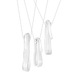 Подвесной светильник белого цвета с 3-мя изогнутыми плафонами Flow Loop варинант исполнения - 1 | Loft Concept в Грозном