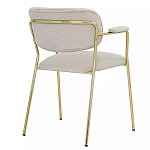 Стул Singer Chair с подлокотниками серый на золотистых ножках варинант исполнения - 3 | Loft Concept в Грозном