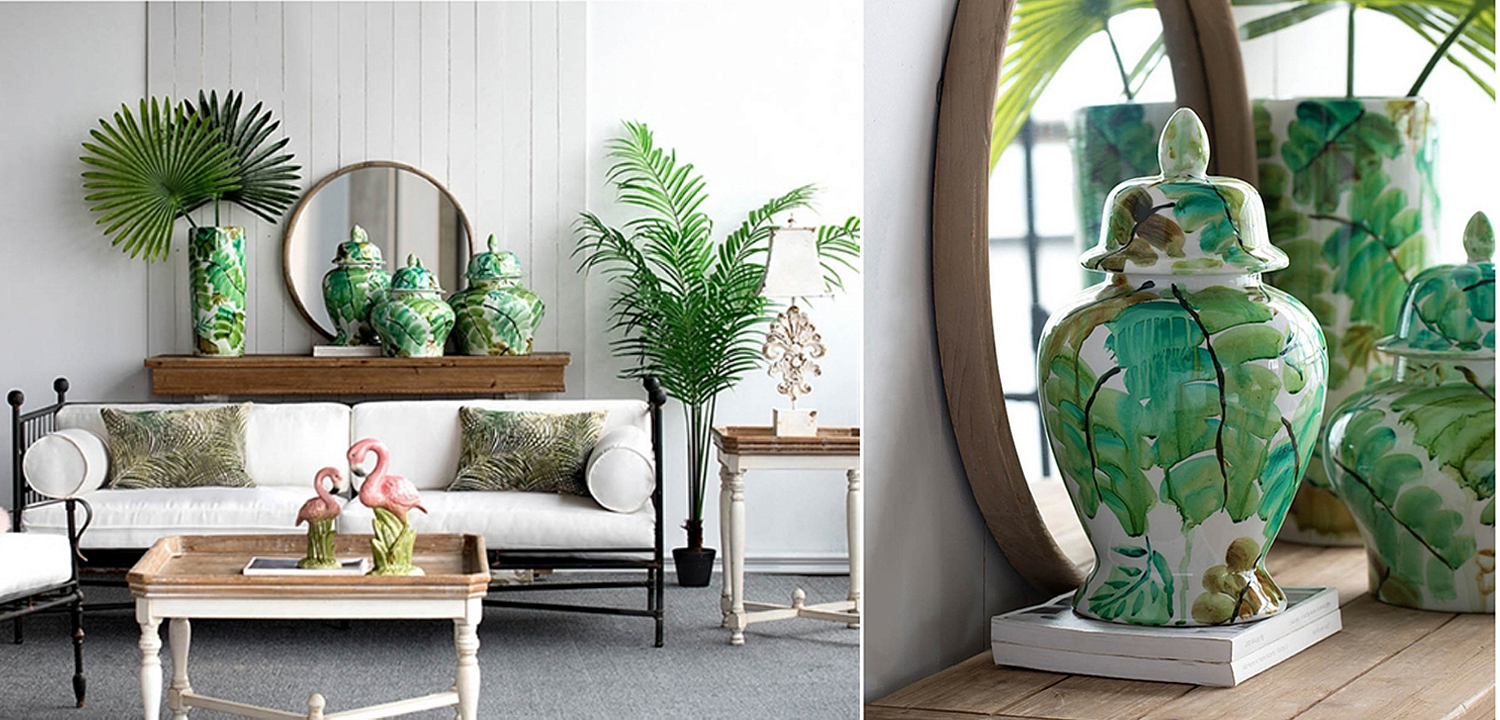 Ваза Vase Green Leaves 43 Ваза Vase Green Leaves 43 - Loft-Concept в Грозном
