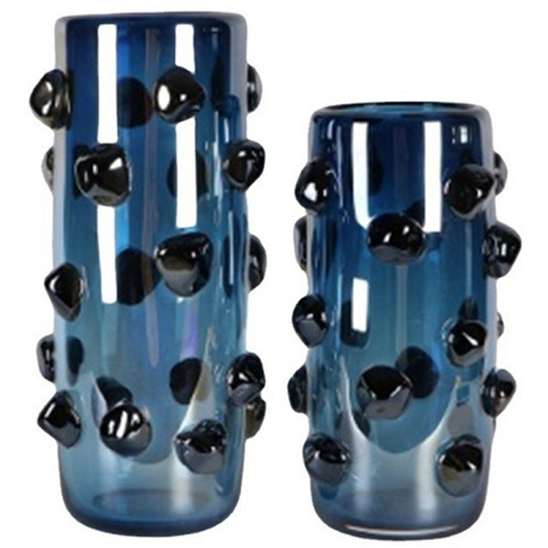 Ваза Molecule Vase Glass Blue Spheres Синий Темно-синий Ваза Molecule Vase Glass Blue Spheres Синий Темно-синий в Грозном | Loft Concept