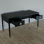 Письменный стол Elsa Dreams Black Шпон дерево с двумя ящиками варинант исполнения - 3 | Loft Concept в Грозном