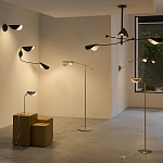 Торшер с поворотным плафоном Aracea Beige Floor Lamp варинант исполнения - 2 | Loft Concept в Грозном