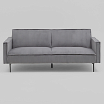 Диван современный вельветовый прямой Worcester Серый варинант исполнения - 2 | Loft Concept в Грозном