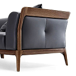 Диван двухместный c каркасом из массива дерева Double Sofa Made of Walnut Wood варинант исполнения - 1 | Loft Concept в Грозном