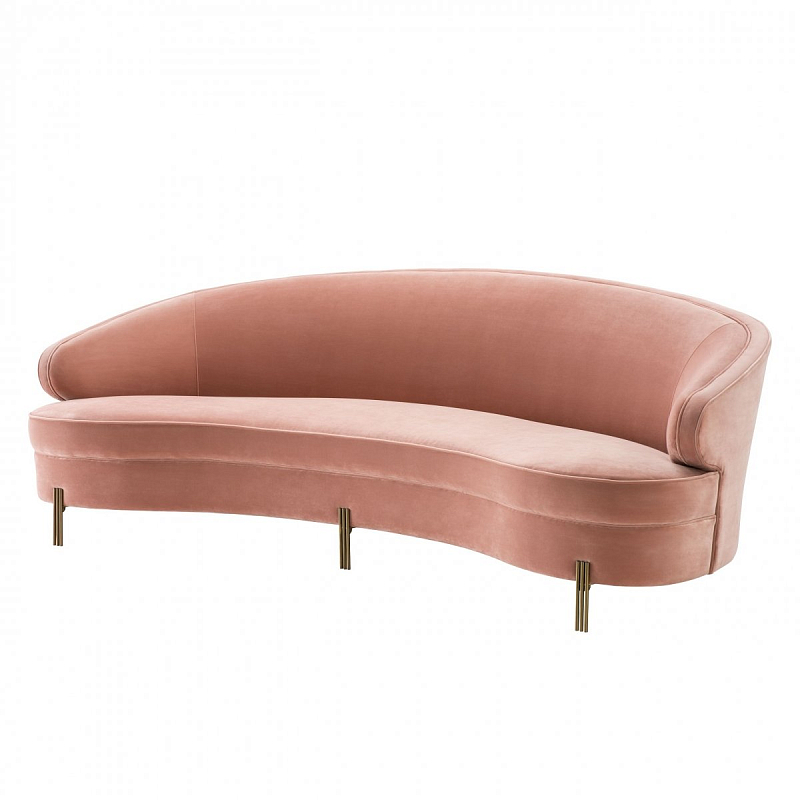 Диван Eichholtz Sofa Pierson nude Бежевый Латунь Диван Eichholtz Sofa Pierson nude Бежевый Латунь в Грозном | Loft Concept