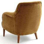 Кресло велюровое золотистого цвета Diaspro Gold  Armchair варинант исполнения - 3 | Loft Concept в Грозном