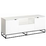 ТВ-тумба белая с  2-мя дверцами и ящиком Strict Lines варинант исполнения - 1 | Loft Concept в Грозном