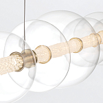 Подвесной светильник линейный с прозрачными стеклянными шарами разного диаметра Eurofase варинант исполнения - 15 | Loft Concept в Грозном