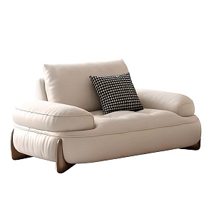 Кресло кожаное с деревянным каркасом Furniture Medieval