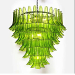 Люстра из семи ярусов зеленого стекла Independence варинант исполнения - 8 | Loft Concept в Грозном