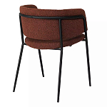 Стул полукруглый мягкий с буклированной обивкой Chair with Boucle Upholstery варинант исполнения - 7 | Loft Concept в Грозном