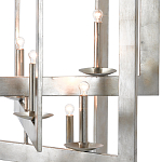 Люстра серебряная из пересекающихся квадратных элементов Intersecting Squares  варинант исполнения - 1 | Loft Concept в Грозном