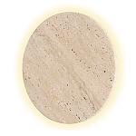 Бра с круглым плафоном из травертина Shaw Marble Lighting варинант исполнения - 3 | Loft Concept в Грозном