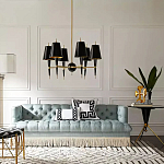 Дизайнерский журнальный столик с круглой столешницей на золотых ножках Risenbix варинант исполнения - 2 | Loft Concept в Грозном