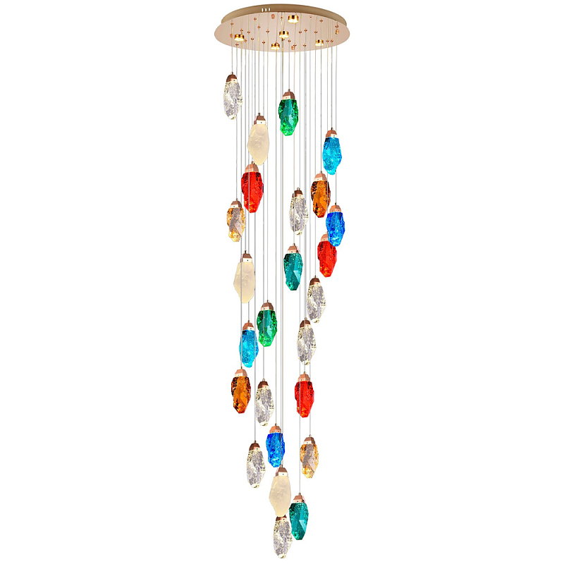 Каскадная люстра с цветными плафонами Soar Colorful Cascade Chandelier Золотой Мульти Каскадная люстра с цветными плафонами Soar Colorful Cascade Chandelier Золотой Мульти в Грозном | Loft Concept