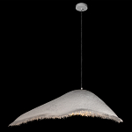Подвесной светильник с асимметричным волнообразным абажуром и фактурной бахромой по краю Tactile Line варинант исполнения - 13 | Loft Concept в Грозном