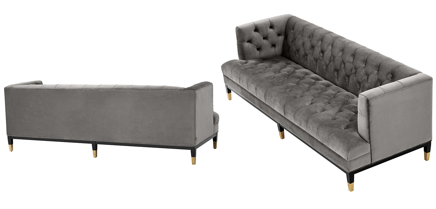 Диван Eichholtz Sofa Castelle grey Диван Eichholtz Sofa Castelle grey - Loft-Concept в Грозном