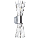 Бра с декором в виде хрустальных и металлических трубочек Nembus Glass Chrome Wall Lamp варинант исполнения - 1 | Loft Concept в Грозном
