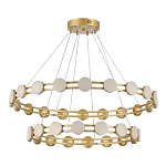 Люстра двухъярусная с круглыми светодиодными источниками света Maxine Light варинант исполнения - 7 | Loft Concept в Грозном