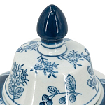 Ваза с крышкой и голубым цветочным рисунком 37 см Blue & White Ornament варинант исполнения - 3 | Loft Concept в Грозном