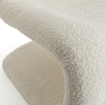 Кресло изогнутое с обивкой из ткани букле Smooth Bend Boucle Chair варинант исполнения - 5 | Loft Concept в Грозном