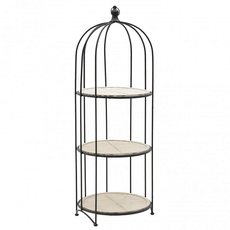 Стеллаж Cage Rack Circle Черный Бежевый Стеллаж Cage Rack Circle Черный Бежевый в Грозном | Loft Concept