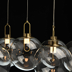 Люстра с 7-ю плафонами из прозрачного стекла в форме шара Orb Cascade  варинант исполнения - 7 | Loft Concept в Грозном