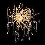 Бра с лучеобразным основанием и подвесками из прозрачного стекла в виде длинных капель Droplet Chandelier варинант исполнения - 4 | Loft Concept в Грозном