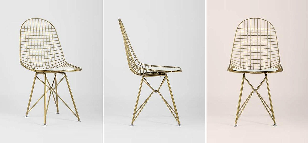 Стул Bertoia S Chair Золотой Металл Стул Bertoia S Chair Золотой Металл - Loft-Concept в Грозном