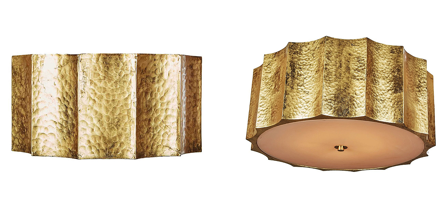 Потолочный светильник Grooved Gold Drum Потолочный светильник Grooved Gold Drum - Loft-Concept в Грозном