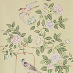 Обои ручная роспись Askew Verdigris  варинант исполнения - 1 | Loft Concept в Грозном