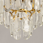 Люстра многоярусная с овальными прозрачными подвесками 28 см Harmonica варинант исполнения - 9 | Loft Concept в Грозном