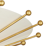 Потолочный светильник в форме конуса с каркасом золотого цвета и тканевым абажуром Inspiration in Light варинант исполнения - 1 | Loft Concept в Грозном