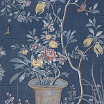 Обои ручная роспись Houghton Dark Blue варинант исполнения - 2 | Loft Concept в Грозном