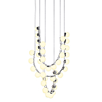 Люстра подвесная светодиодная с круглыми плафонами белого цвета PEARLS Suspension 39  варинант исполнения - 1 | Loft Concept в Грозном