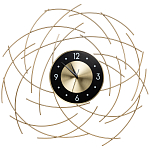 Часы настенные из металла с чёрным циферблатом Current Time варинант исполнения - 1 | Loft Concept в Грозном