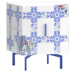 Тумба на синих ножках Short Re Rblue варинант исполнения - 1 | Loft Concept в Грозном