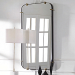 Зеркало настенное в черной металлической раме Mirror Cardinal варинант исполнения - 5 | Loft Concept в Грозном