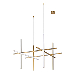 Люстра с 6-ю цилиндрическими плафонами на тонких тросах Trumpet tube варинант исполнения - 2 | Loft Concept в Грозном