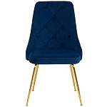 Стул в темно-синей велюровой обивке Ward Dark Blue Velour Chair варинант исполнения - 2 | Loft Concept в Грозном