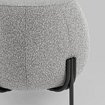 Пуф в ткани букле серого цвета Pikelet варинант исполнения - 3 | Loft Concept в Грозном