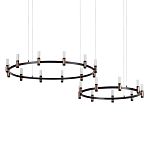 Люстра подвесная с цилиндрическими плафонами на двух круглых подвесах  Arnaut Light варинант исполнения - 1 | Loft Concept в Грозном