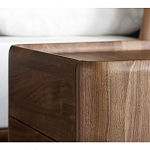 Прикроватный деревянный столик с 2-мя ящиками Moon Walnut Furniture варинант исполнения - 8 | Loft Concept в Грозном