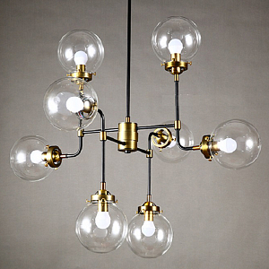 Люстра Бистро Globe Clear Glass Chandelier 8