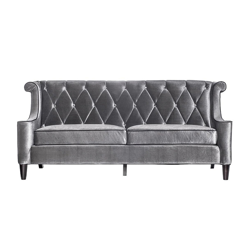 Диван Armen Living Barrister Gray Velvet Серый Диван Armen Living Barrister Gray Velvet Серый в Грозном | Loft Concept